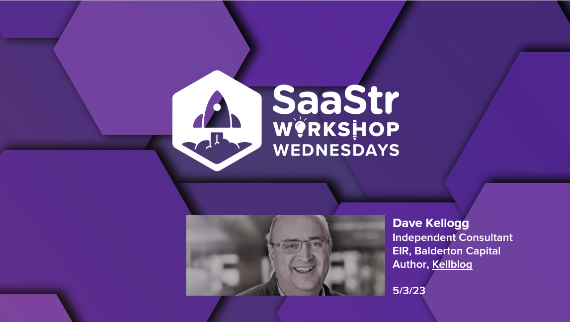 Slides and Video From SaaStr Workshop Wednesdays:  The 7 Things Founders Should Know About Sales.