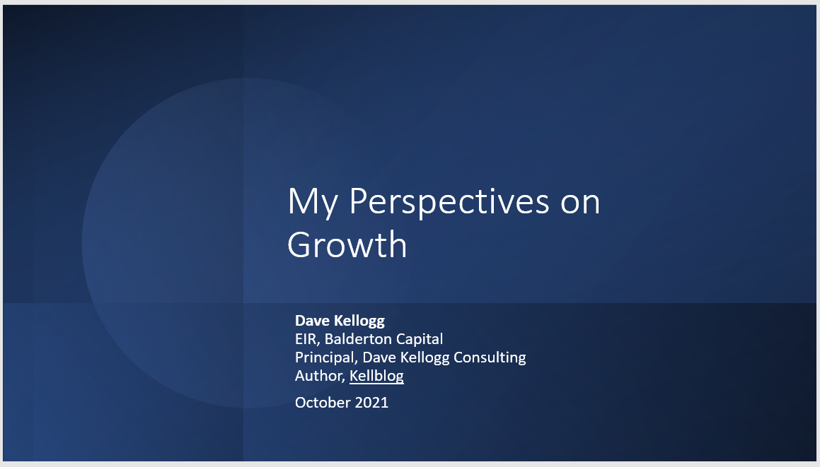 My Perspectives on Growth (Presentation)