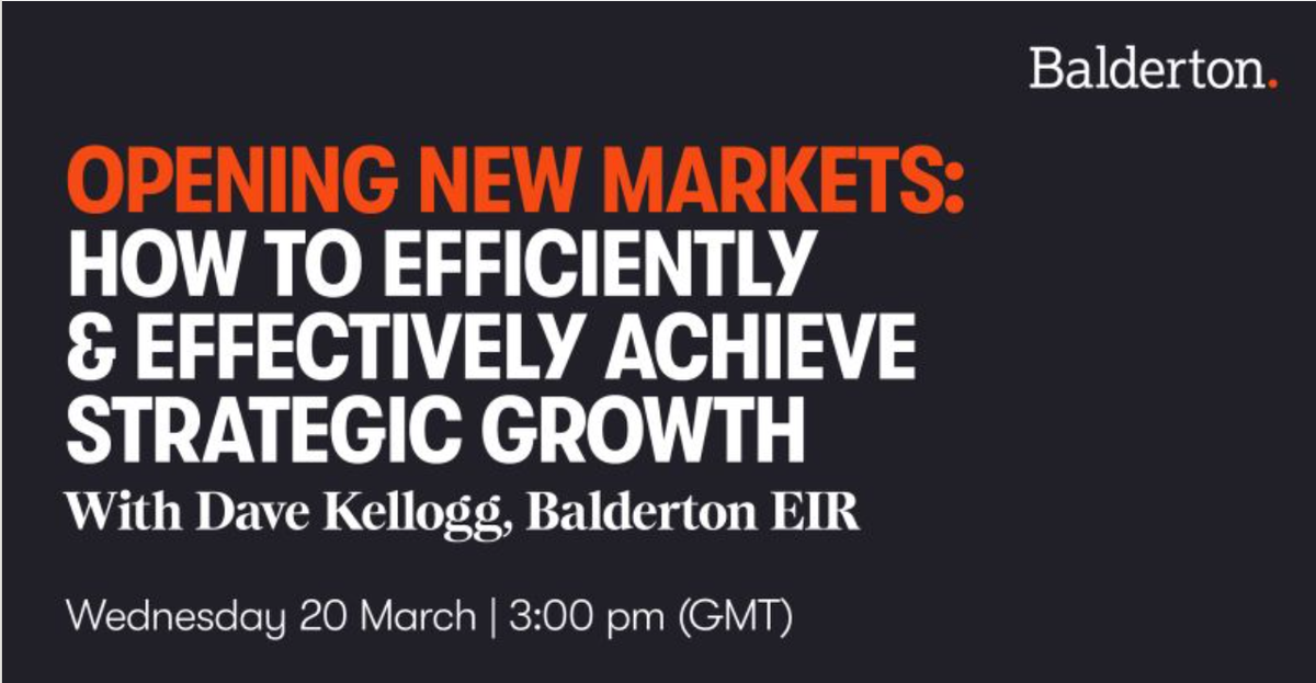 See You Wednesday for a Webinar on Efficient Growth Through New Market Expansion