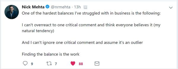 Reacting to Feedback as CEO