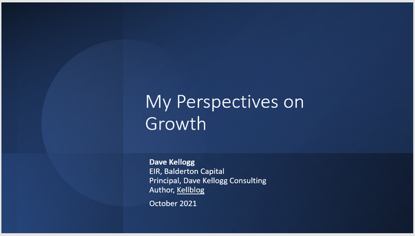 My Perspectives on Growth (Presentation)