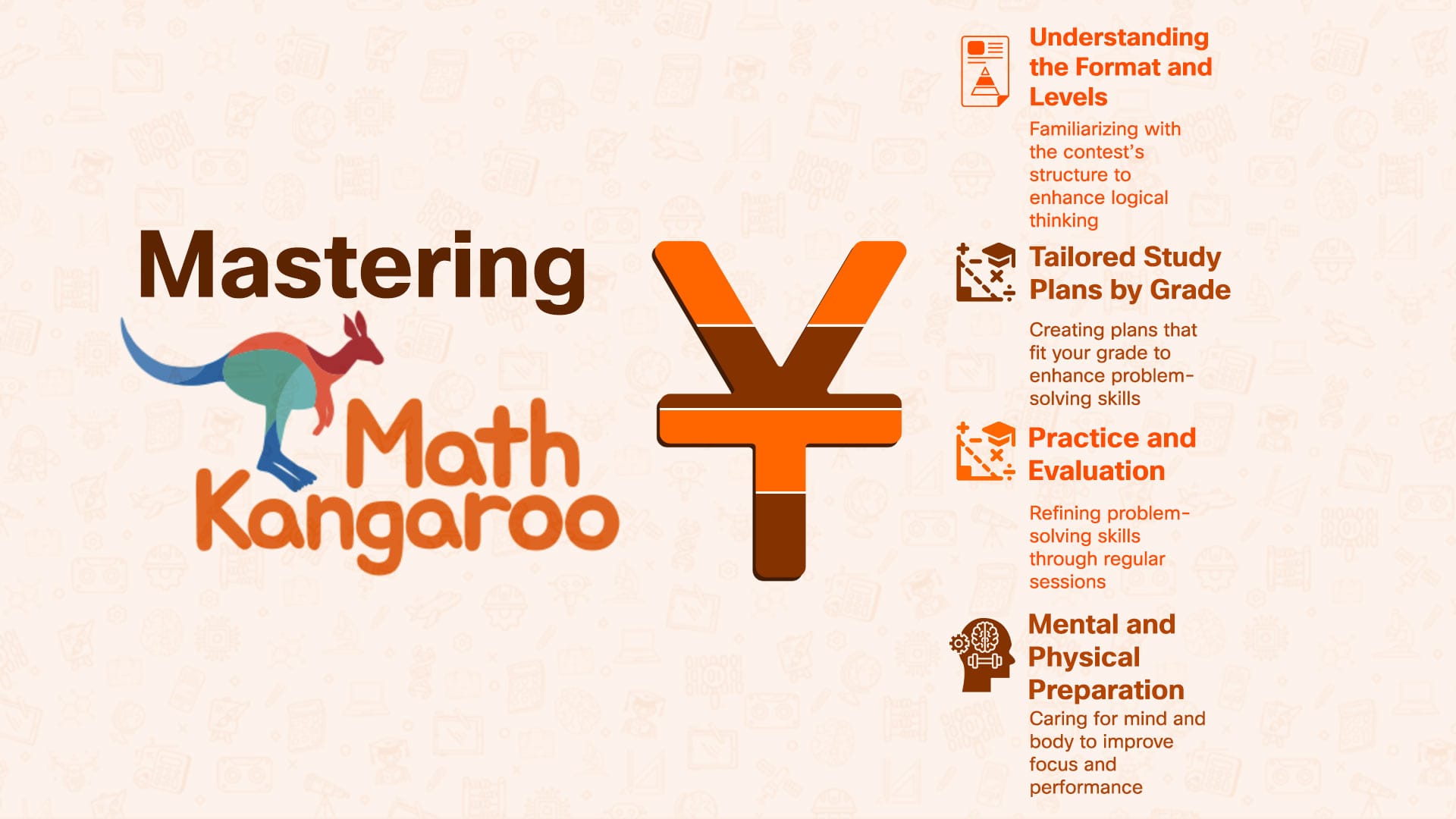 Math Kangaroo Competition Visual breakdown covering contest structure, tailored preparation, and evaluation techniques.