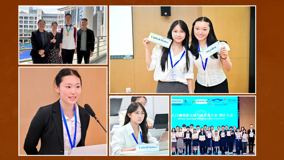 Shenzhen Yaohua Experimental School students participating in Model UN conferences and competitions