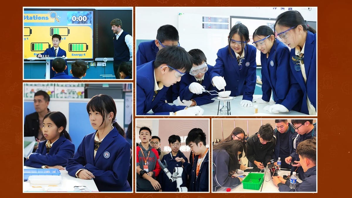Western International School of Shanghai students in STEM and robotics activities