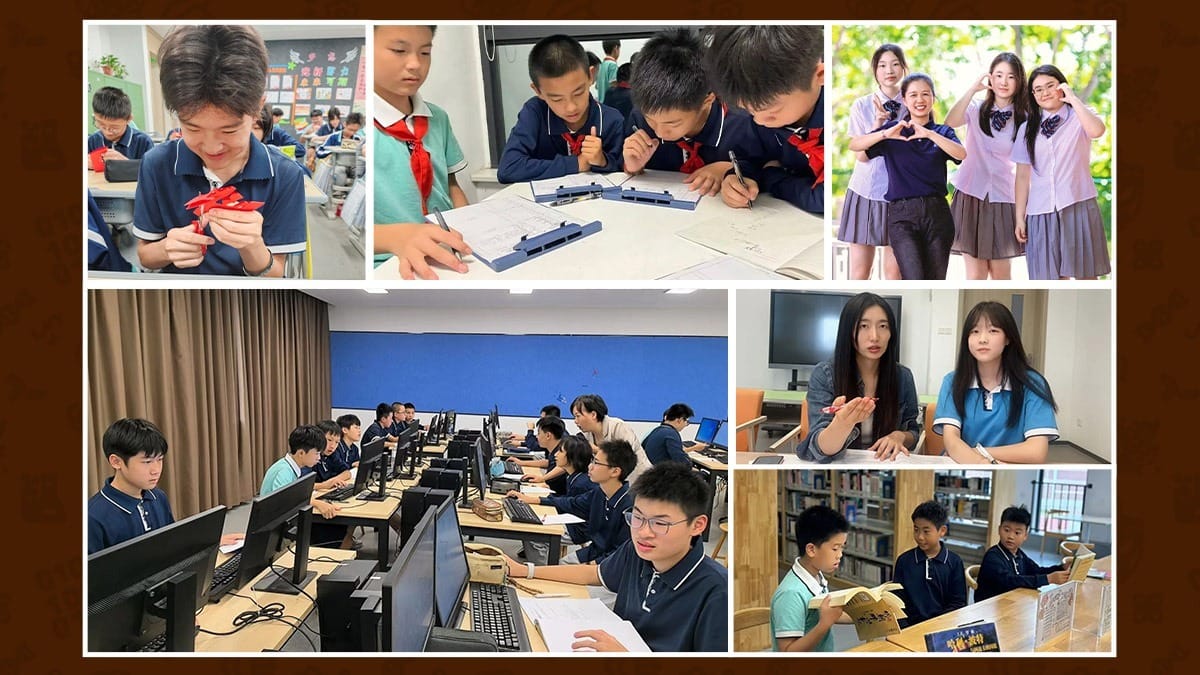 Xiamen Yingcai School students engaged in hands-on learning and group activities