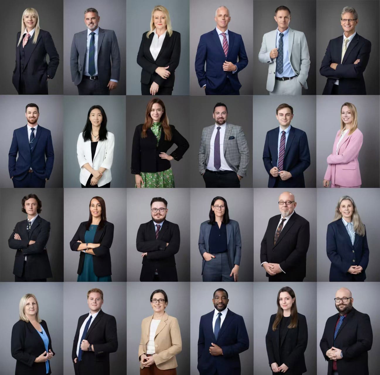 LEH Foshan teaching staff and faculty members in professional attire portrait grid