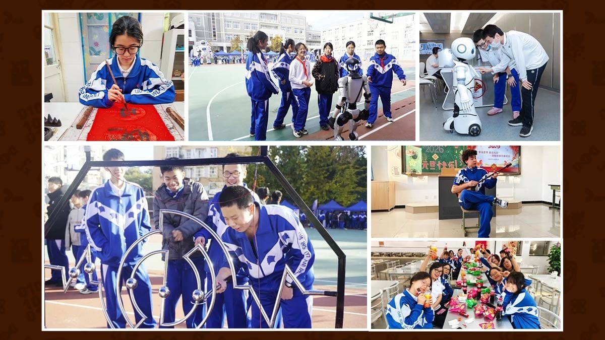 Beijing No. 65 Middle School students in arts, robotics, science, and cultural activities