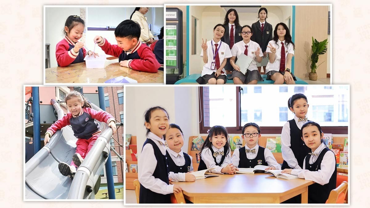Kang Chiao International School Hefei Campus students learning, playing, and reading together