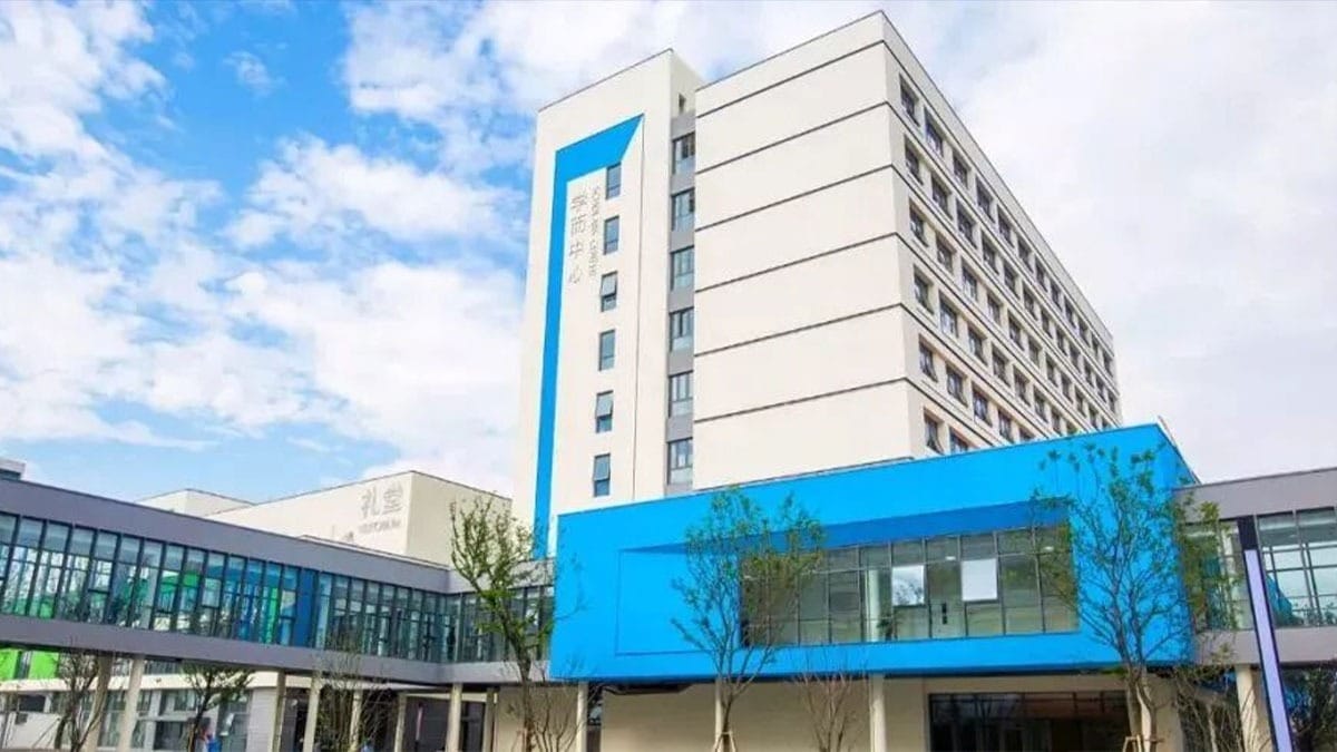 Yew Wah International Education School Zhejiang Tongxiang blue-accented multi-storey building