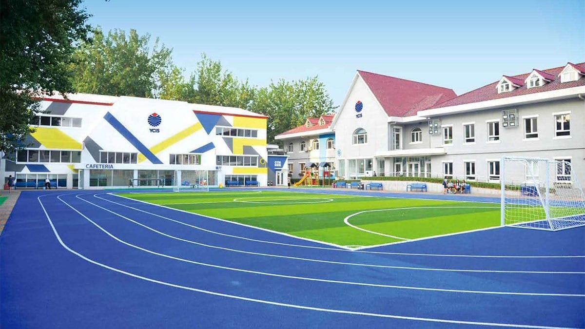 Yew Chung International School of Beijing outdoor running track and football field campus