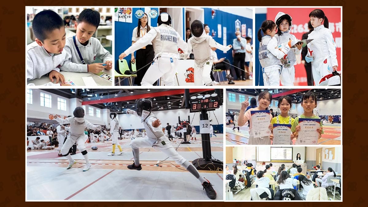 Shanghai Experimental School International Division students fencing, studying, and winning awards