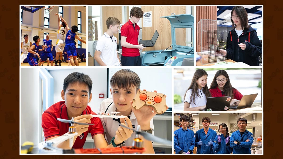 Shanghai Qibao Dwight High School students building drones and doing STEM projects