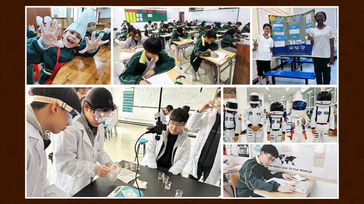 Maple Leaf International Schools in China classes: science labs, baking and projects