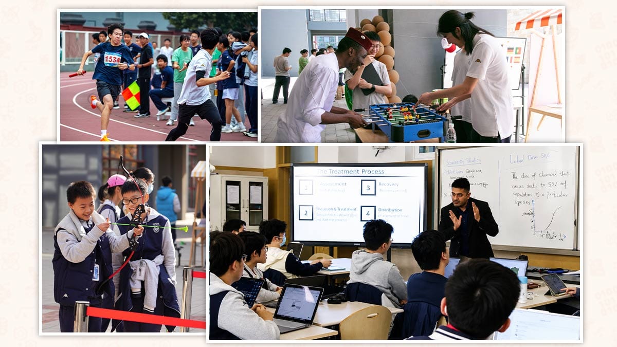 Beijing Etown Academy International Department life: track relay, archery and lessons