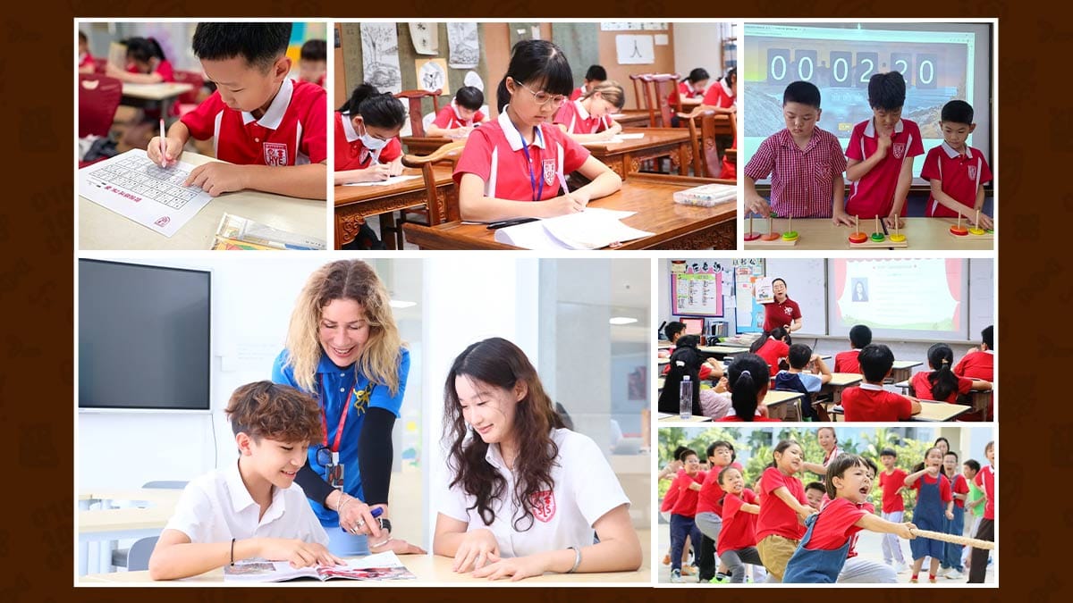 International School of Sanya students in classrooms, STEM lessons and outdoor activities