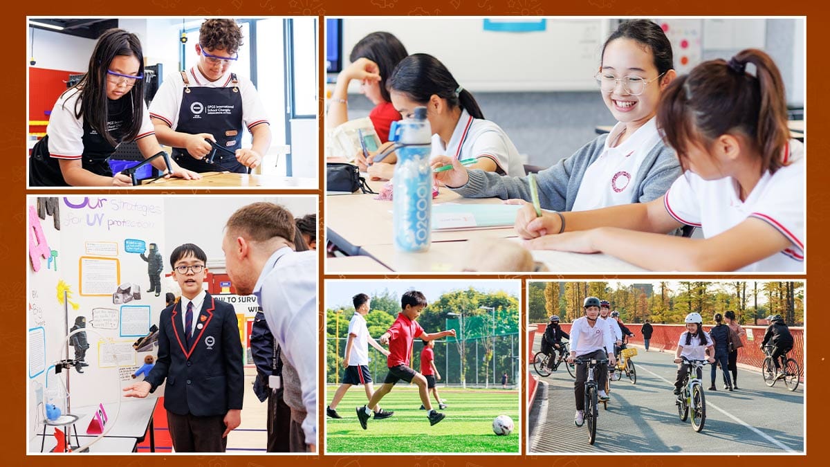 SPGS International School Chengdu student life: classwork, football, cycling and DT