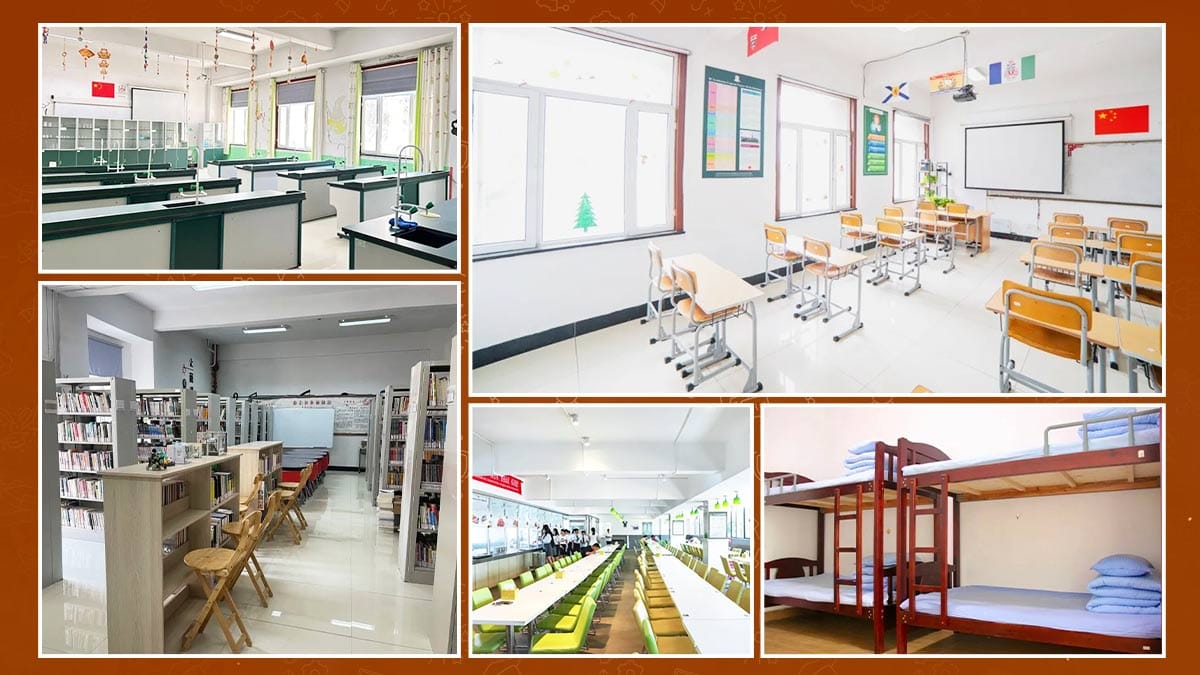 Maple Leaf International Schools in China facilities: classrooms, library and dorms