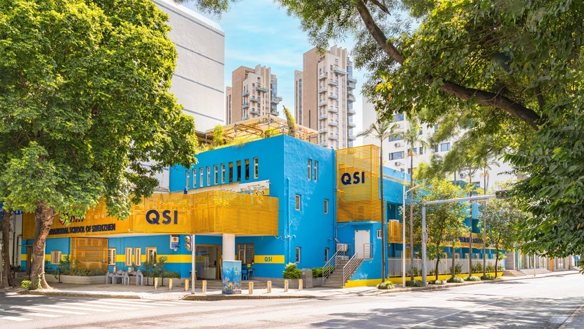French Program at QSI International School Shenzhen campus exterior view