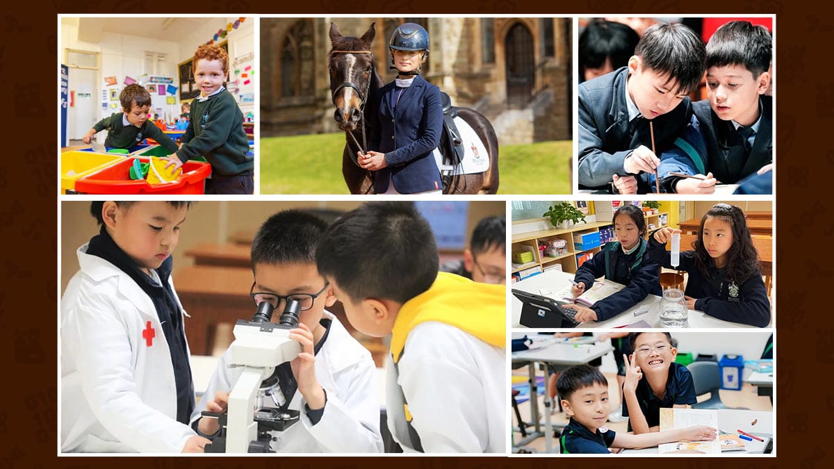 Malvern College Chengdu (MCC) students: microscope work, calligraphy and riding
