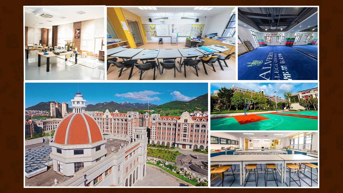 Malvern College Chengdu (MCC) campus: domed building, classrooms, gym and courts