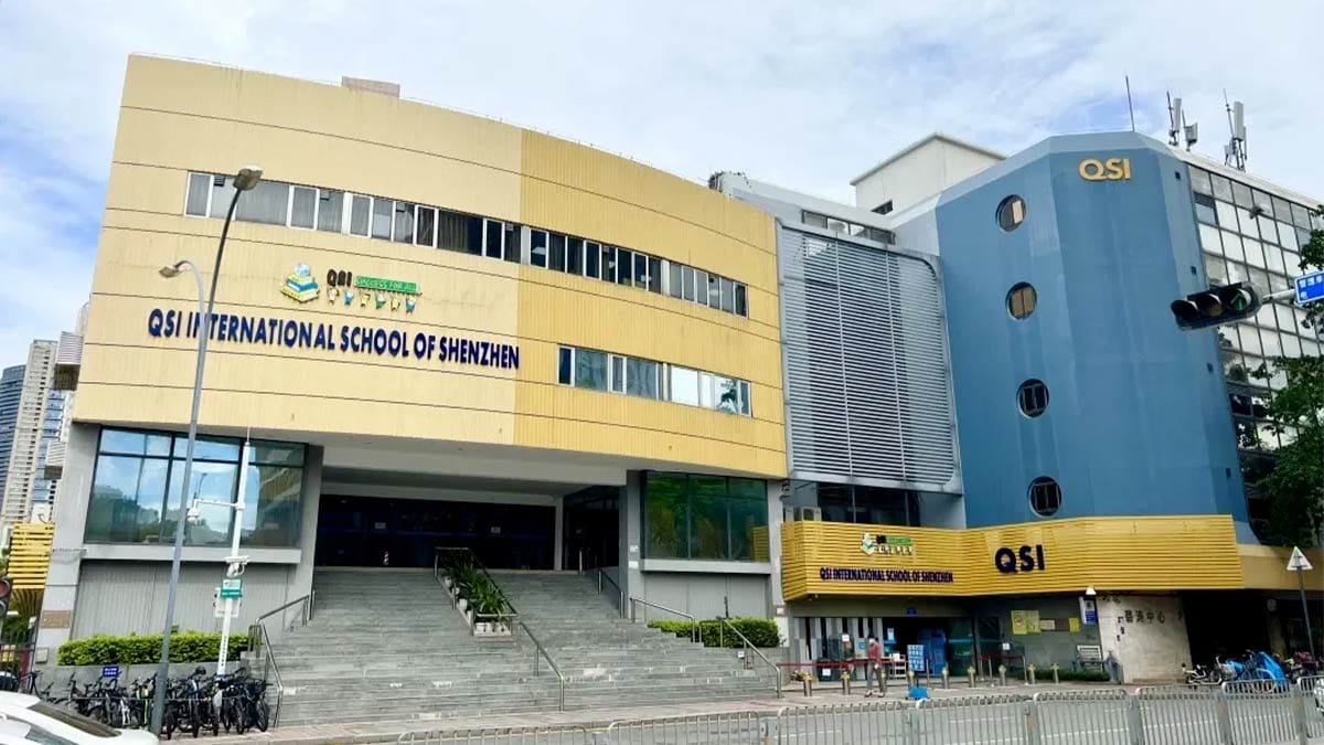 QSI International School of Shenzhen campus building with entrance steps
