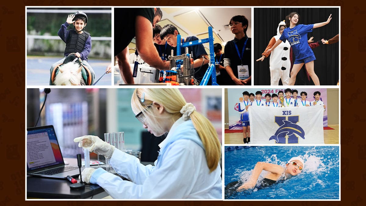 Xiamen International School XIS students in equestrian, robotics, science and swimming