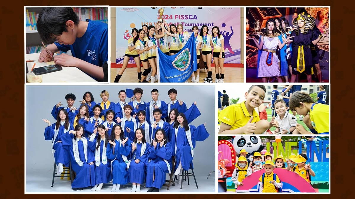 Manila Xiamen International School MXIS graduation, volleyball, drama and art collage
