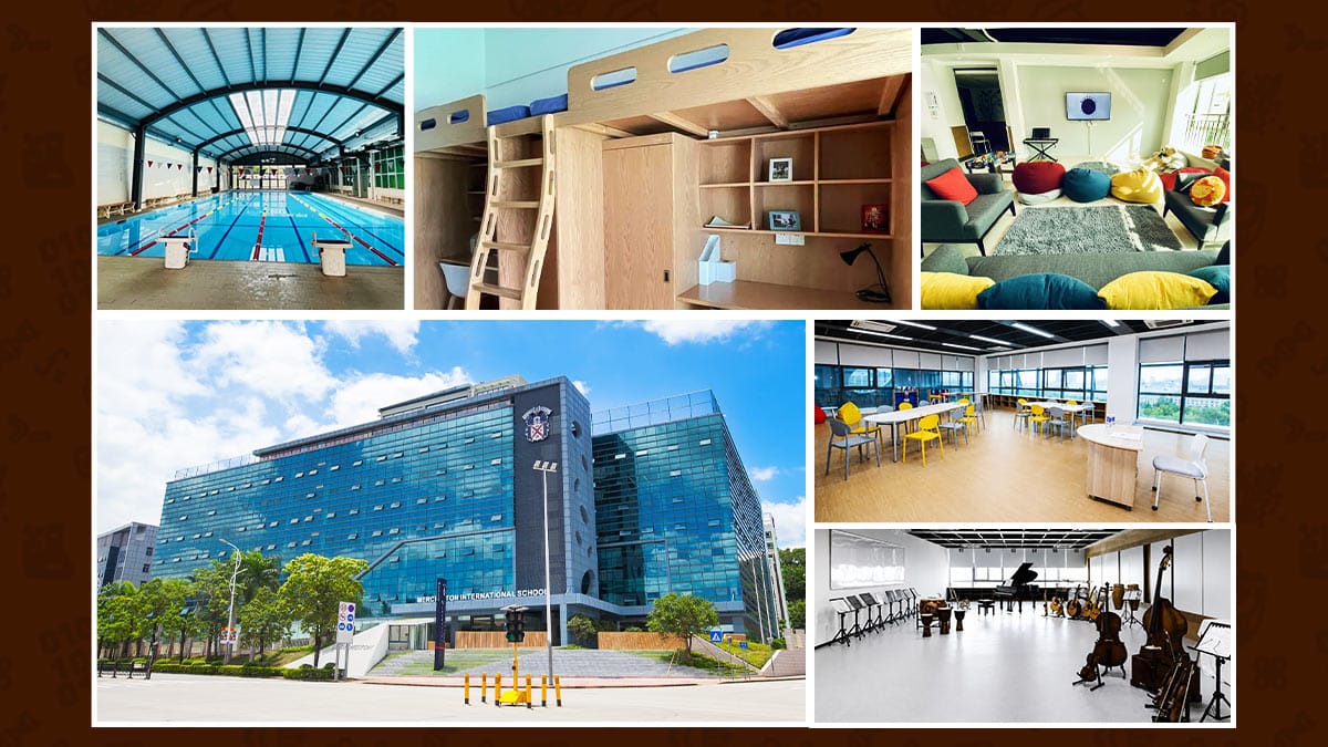 Merchiston International School Shenzhen pool, dorm, music room and glass building