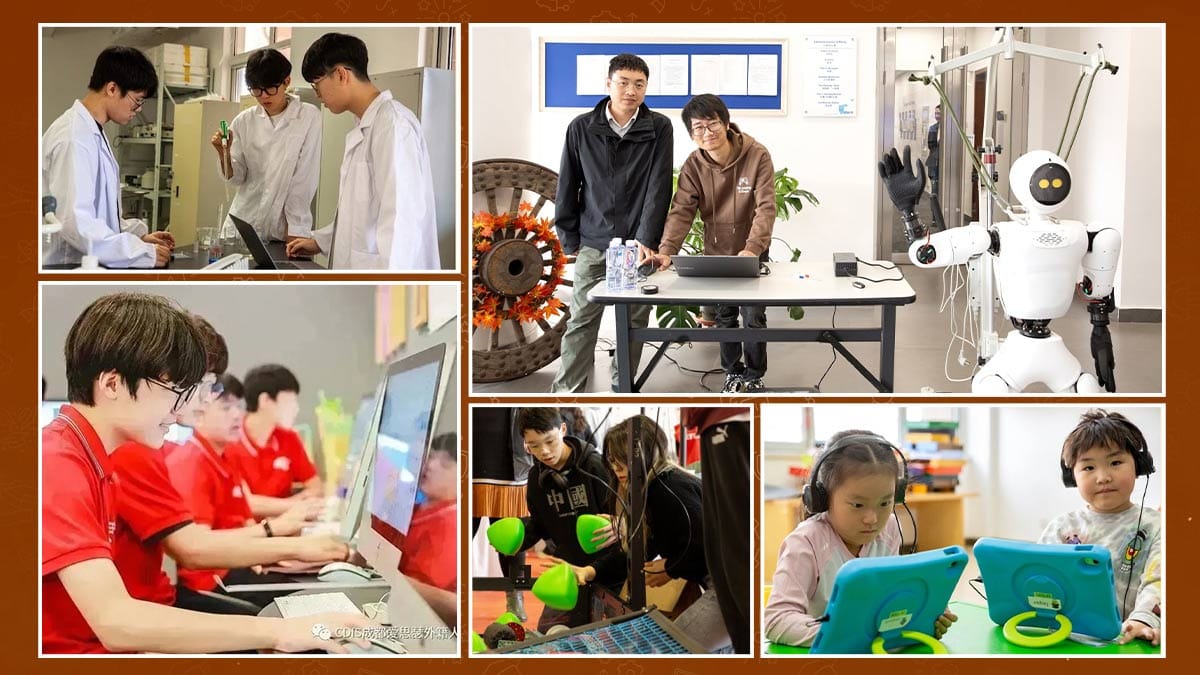 International School of Tianjin students in robotics, ICT and science labs