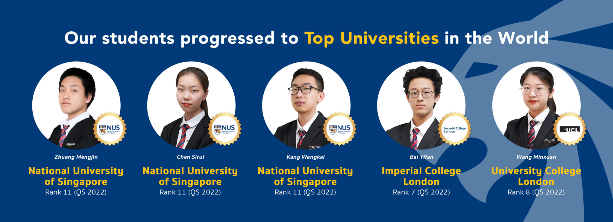Nantong Stalford International School graduates admitted to NUS, Imperial and UCL