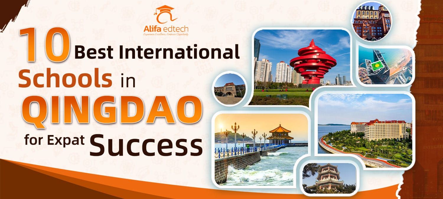 Qingdao’s top 10 international schools for expats, with beautiful landscapes featured.