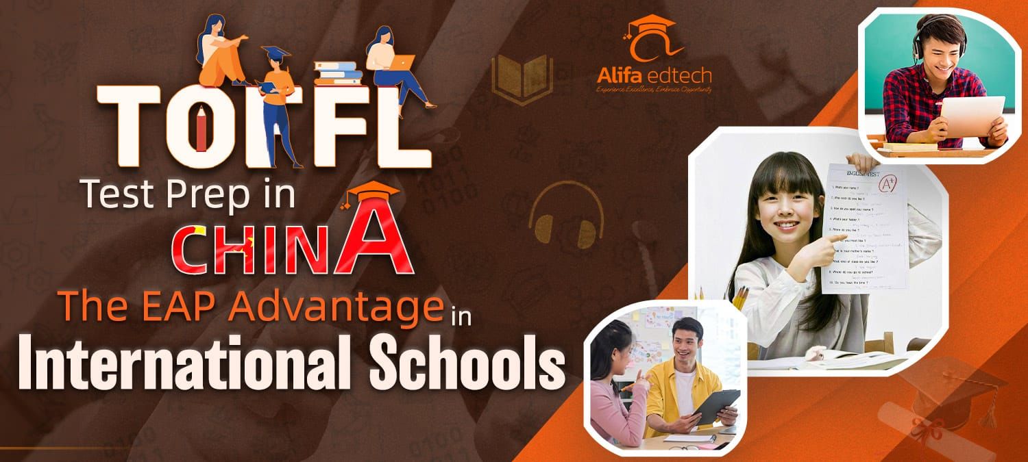 TOEFL Test Prep in China for international school students banner