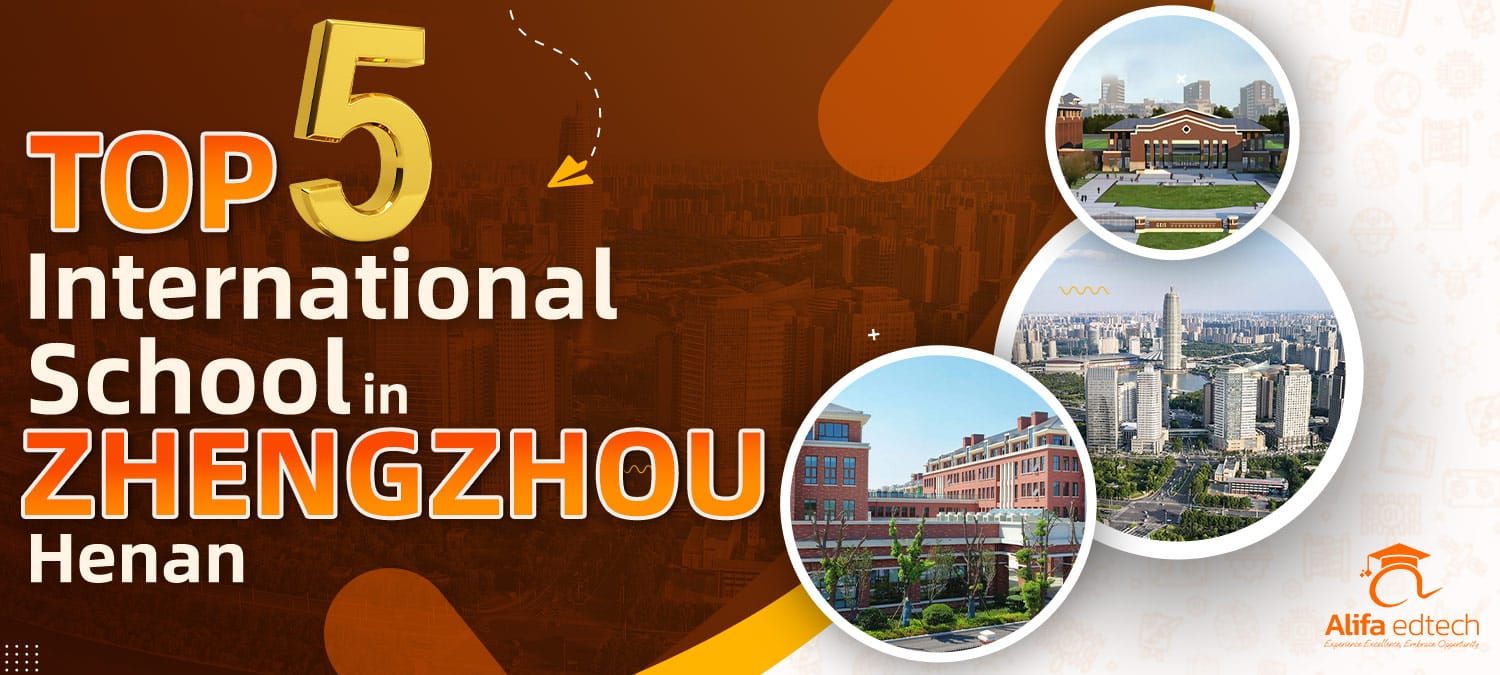 International schools in Zhengzhou, Henan banner showing city landscape