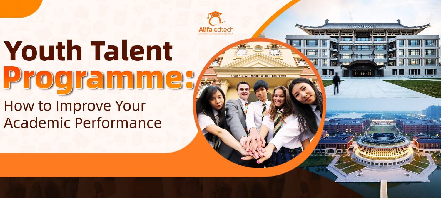 Youth Talent Programme students and campus buildings promoting academic excellence