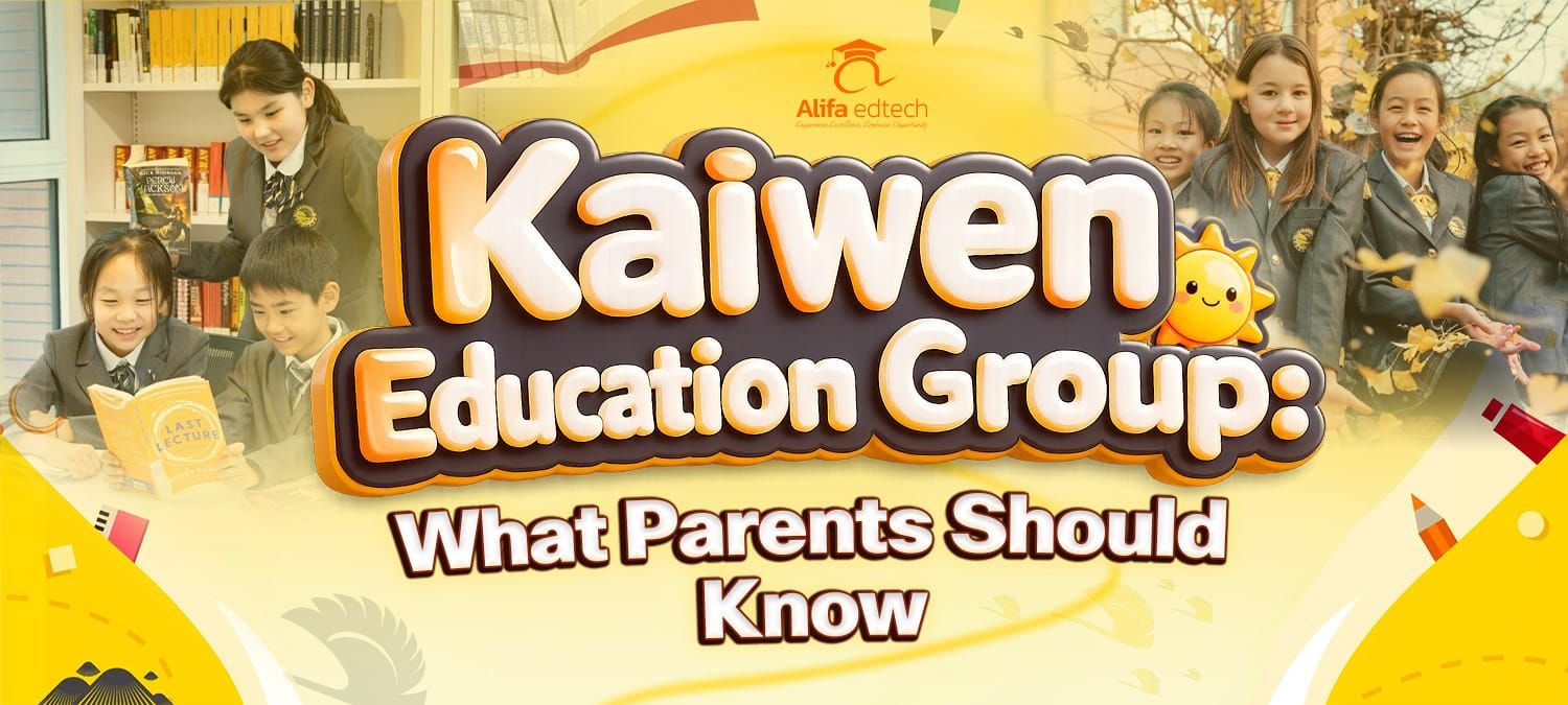 Kaiwen Education Group students reading and playing in school uniforms