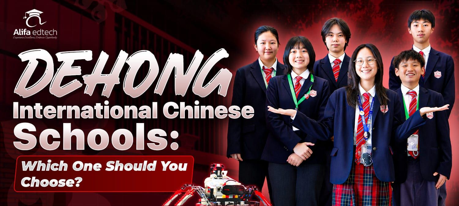 Dehong International Chinese Schools students in uniforms smiling together