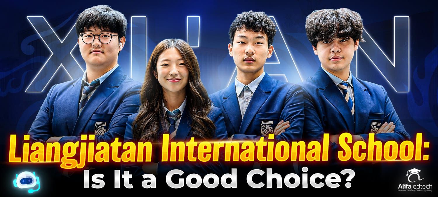 Xi'an Liangjiatan International School students in uniform posing confidently