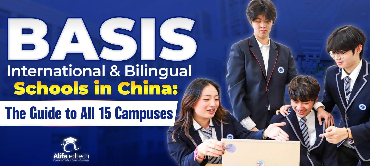 BASIS International & Bilingual Schools in China guide with uniformed students