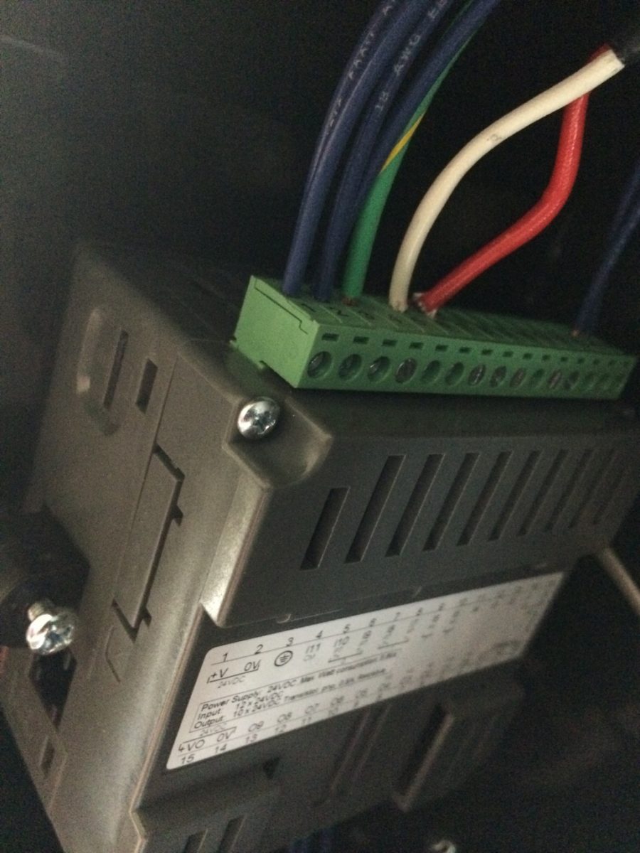 Wire Blocks, gently pry up from the PLC.