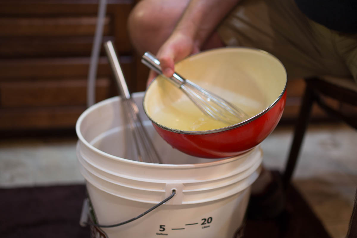 Cleaning out the bowl