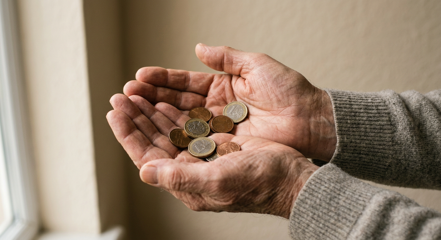 Open hands holding a few coins in soft natural light, symbolizing trust and generosity in financial stewardship.
