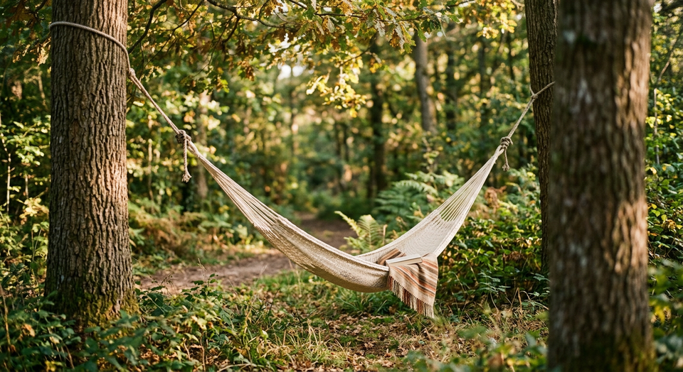 A peaceful resting place in soft light, symbolizing rest, renewal, and stillness.