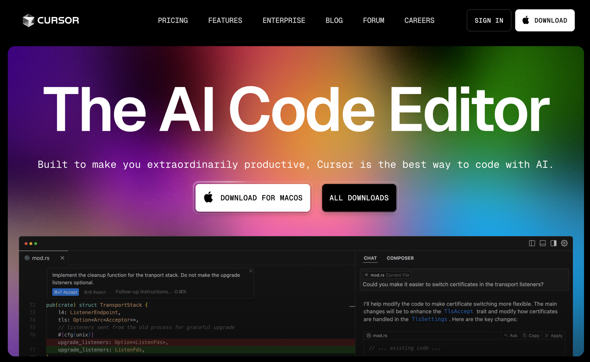 Cursor is an AI-driven tool