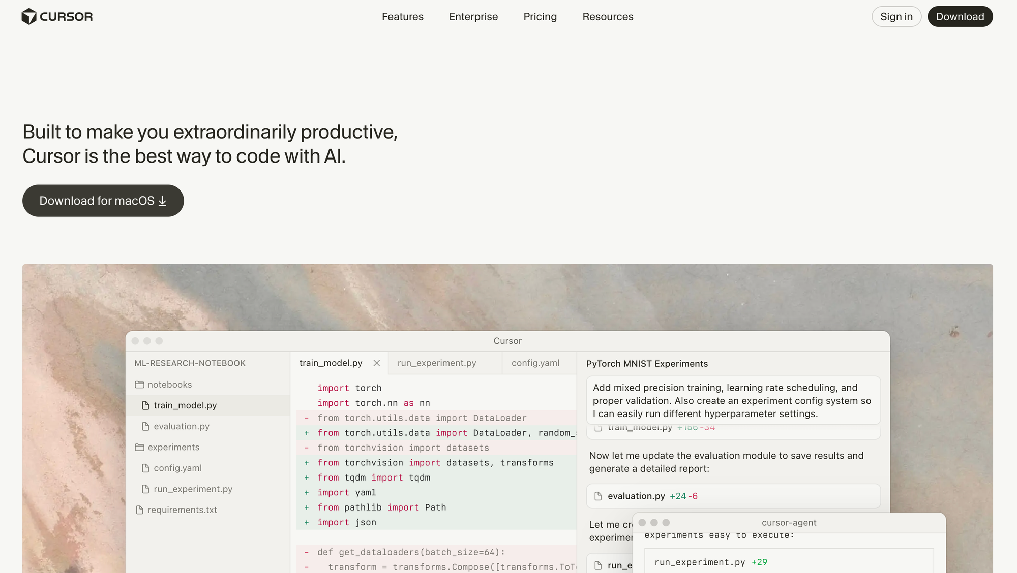 Cursor IDE (AI Pair Programmer) vs. Blink AI