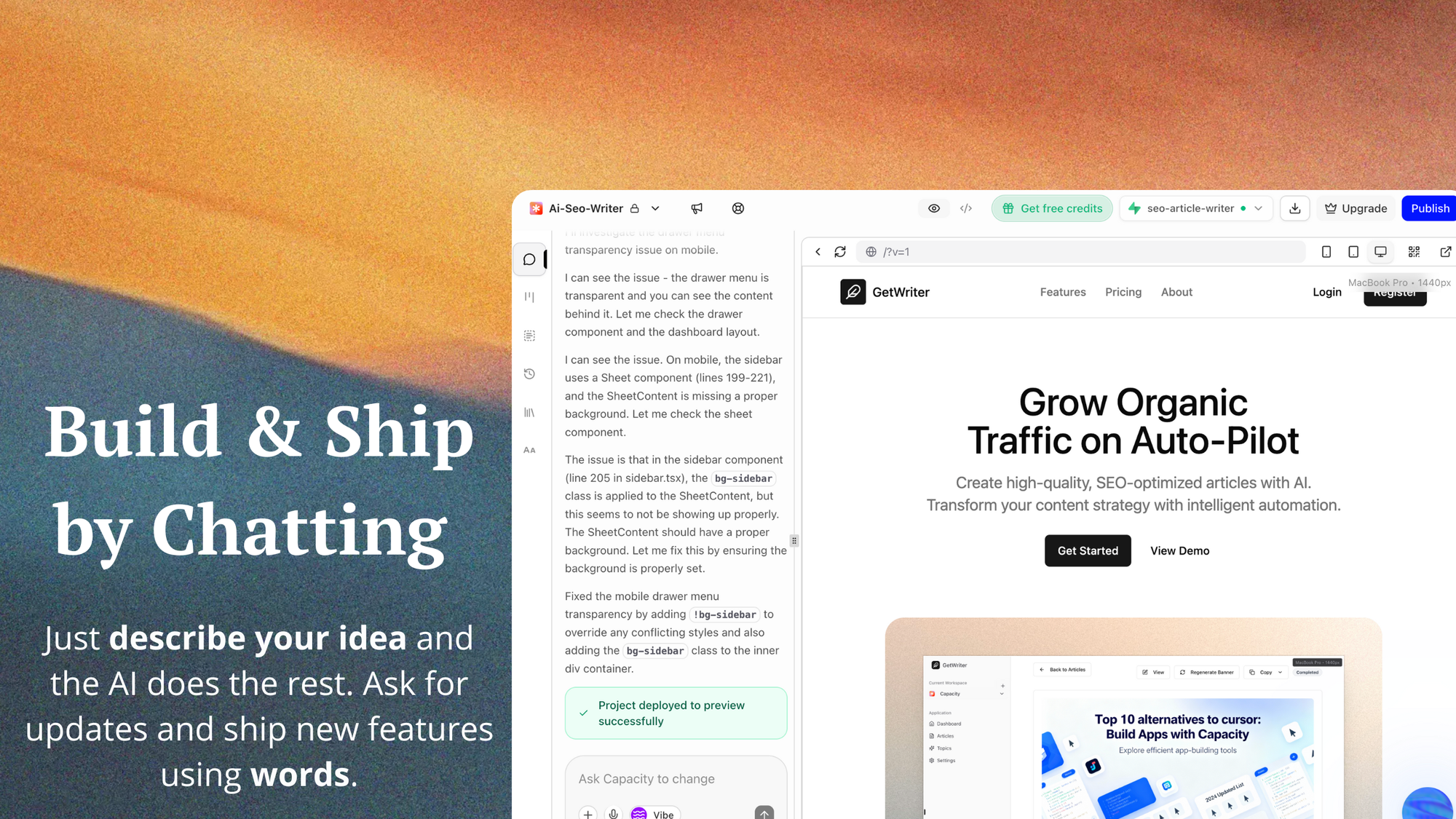 building websites with ai