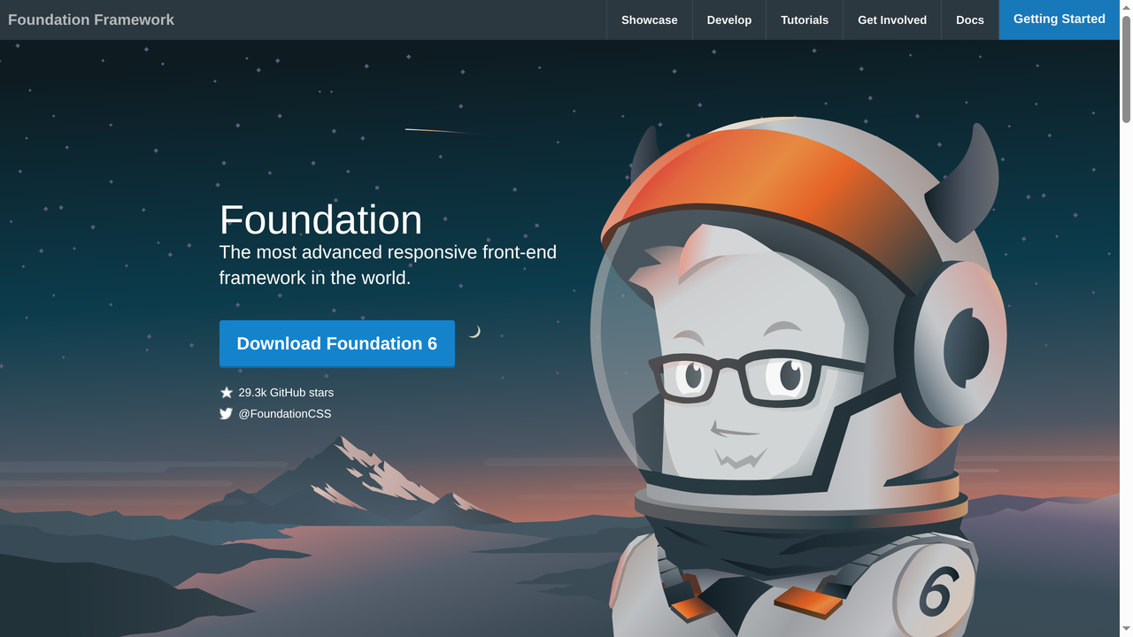 Página principal del framework Foundation