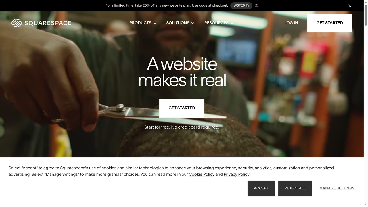 Squarespace - polished website builder for non-technical users