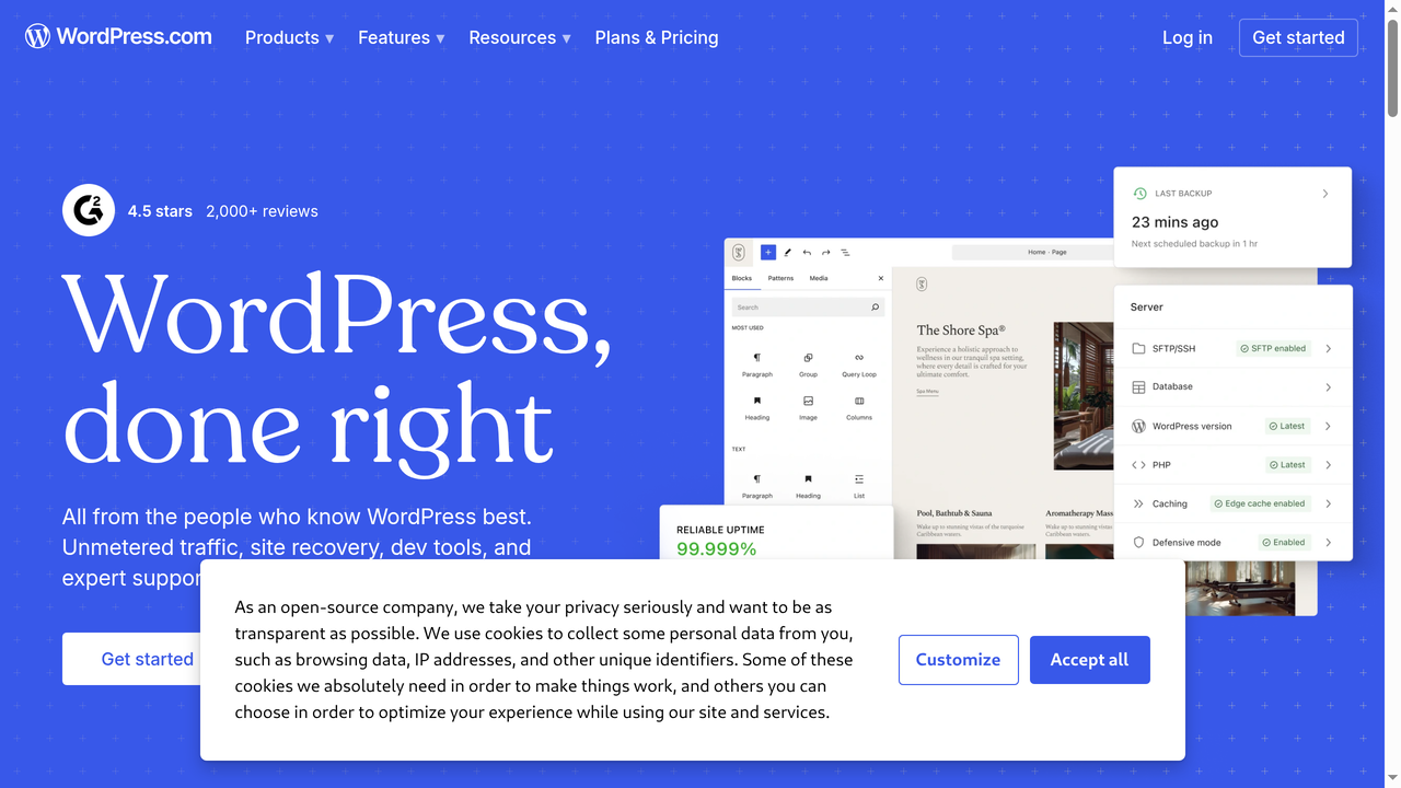 WordPress - the most popular CMS platform