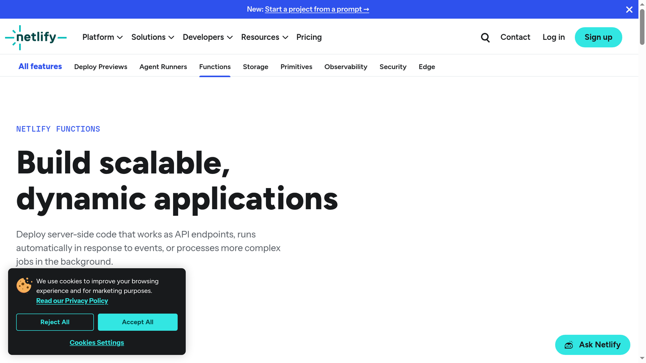 Netlify Functions - funciones serverless para proyectos web