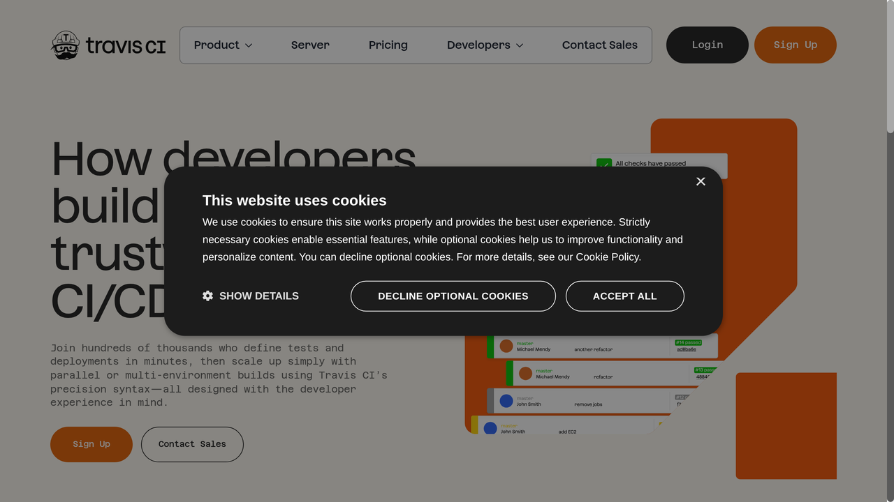 Travis CI - Continuous integration service
